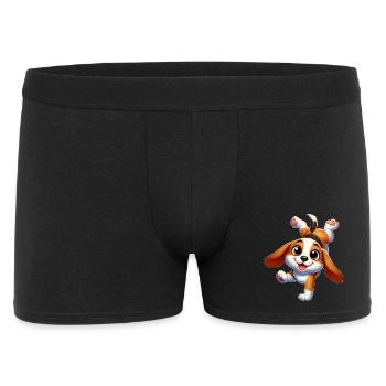Beagle Handstand Breakdance Sporty Cute - Men's Boxer Shorts - black - Front