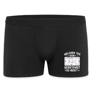 welchen teil von verstehst du nicht Handball  - Männer Boxer Shorts - Schwarz - Vorne