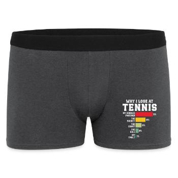 Pourquoi je perds au tennis - Boxer Homme - charbon - Devant
