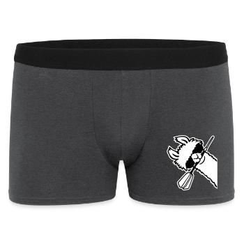 Cool Llama Head Sunglasses Dart Mouth Side - Men's Boxer Shorts - charcoal grey - Front