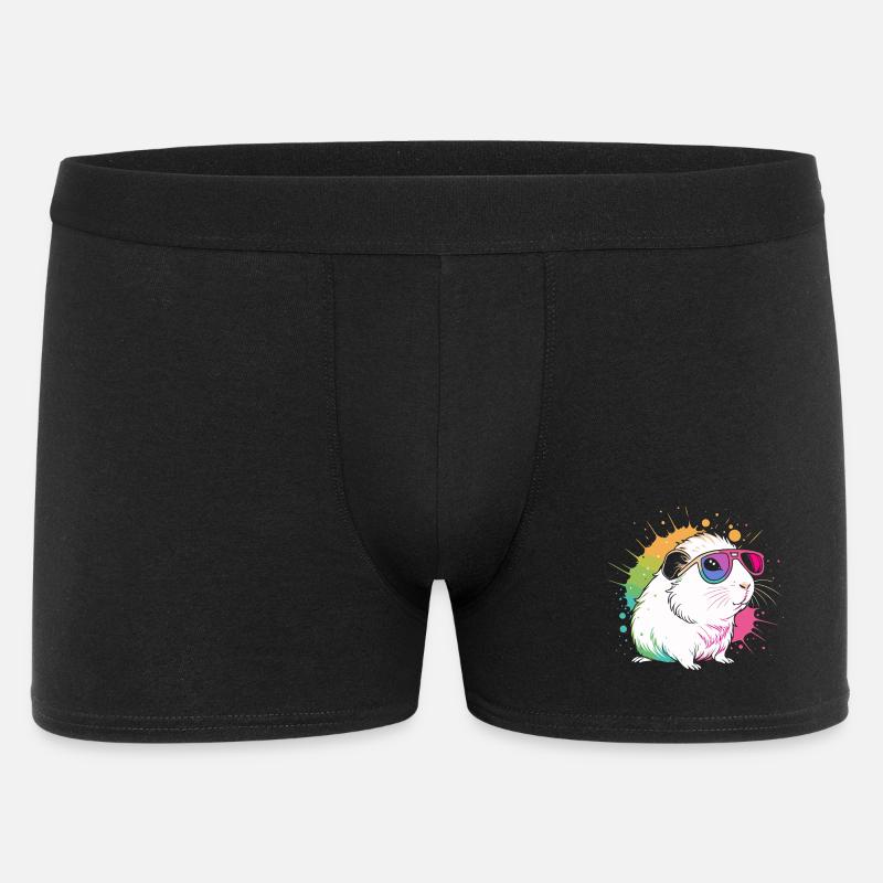 Hamster Pop Art Bunte Brille - Männer Boxer Shorts - Schwarz