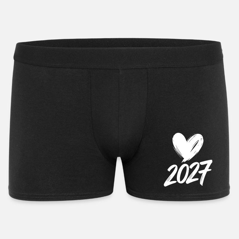 2027 Herz - Männer Boxer Shorts - Schwarz
