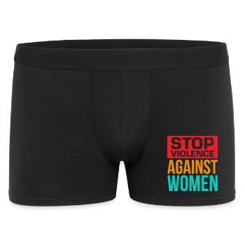 Arrêter la violence faite aux femmes - Boxer Homme - noir - Devant