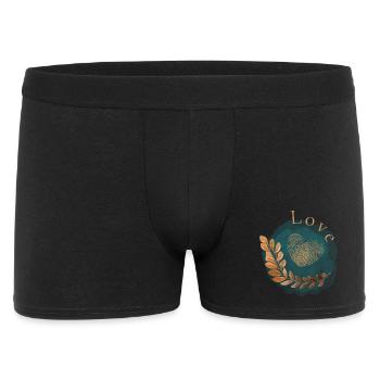 Conception d’empreintes digitales en forme de cœur d’amour - Boxer Homme - noir - Devant