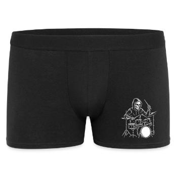 Sensenmann spielt Schlagzeug - Männer Boxer Shorts - Schwarz - Vorne