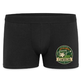 FC Elfmeterallergie - Männer Boxer Shorts - Schwarz - Vorne