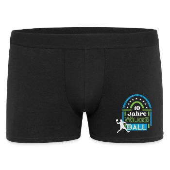 Völkerball Jubiläum 10 Jahre Trainer Spieler Jubi - Männer Boxer Shorts - Schwarz - Vorne
