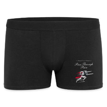 Running Jogging Motivation Sprint Runner Design - Männer Boxer Shorts - Schwarz - Vorne