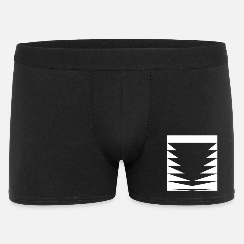 Schwarze Dreiecksmuster - Männer Boxer Shorts - Schwarz