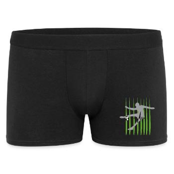 Kicker Herzschlag Fußball Pulsschlag - Männer Boxer Shorts - Schwarz - Vorne