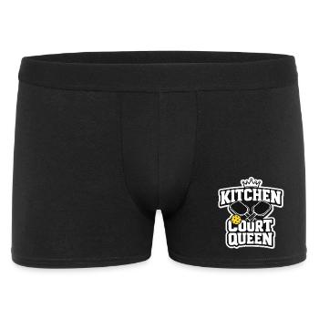 Reine de la Cour de la Cuisine - Boxer Homme - noir - Devant