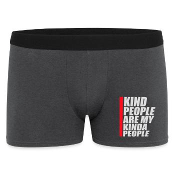 Kind People Are My Kinda People Friendliness - Men's Boxer Shorts - charcoal grey - Front