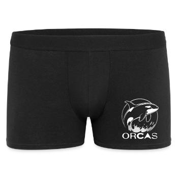 Orcas, Killer Whales, Marine Mammals, Ocean Wildlife - Men's Boxer Shorts - black - Front