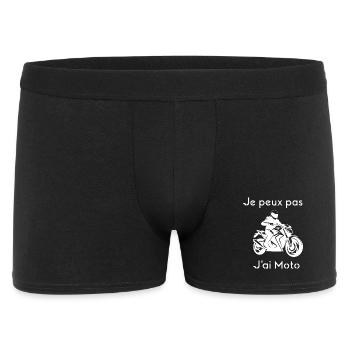 Je peux pas J'ai Moto – Silhouette Moto - Boxer Homme - noir - Devant