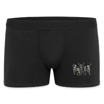 Tanzende Skeletten-Party - Männer Boxer Shorts - Schwarz - Vorne