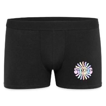 Strahlende Pastellsonne - Männer Boxer Shorts - Schwarz - Vorne