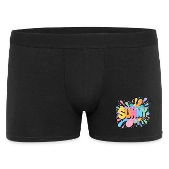 Sunny Splash Letters - Männer Boxer Shorts - Schwarz - Vorne