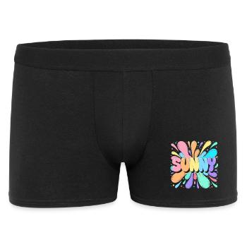 Sunny Splash Multicolored Letters - Men's Boxer Shorts - black - Front
