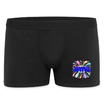 Joyful Bleu Éclats Multicolores - Boxer Homme - noir - Devant