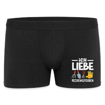 Ich Liebe Rechenaufgaben Garten - Männer Boxer Shorts - Schwarz - Vorne
