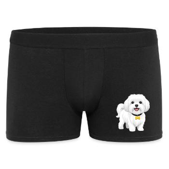 Malteser - Männer Boxer Shorts - Schwarz - Vorne