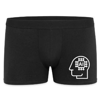 Ai, Künstliche Intelligenz, KI Technologie - Männer Boxer Shorts - Schwarz - Vorne