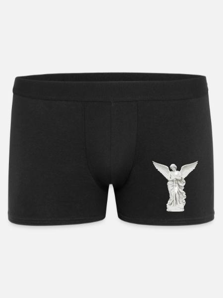 Himmlischer Schutzengel mit Schwert - Männer Boxer Shorts - Schwarz