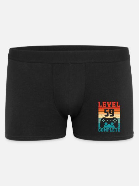 59. Geburtstag Level 59 Complete 59 Jahre Gamer - Männer Boxer Shorts - Schwarz