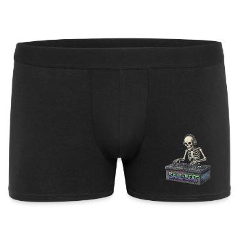 Skelettartiger DJ Skull Beat - Männer Boxer Shorts - Schwarz - Vorne