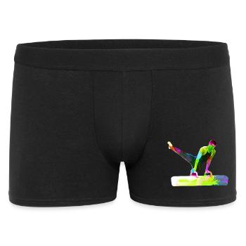 Pauschenpferd Turner - Männer Boxer Shorts - Schwarz - Vorne