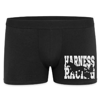 Traber Trabrennen Design - Männer Boxer Shorts - Schwarz - Vorne