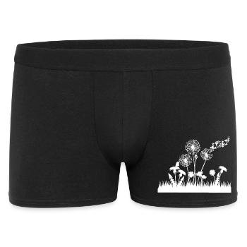 Dandelions silhouette on grass - Men's Boxer Shorts - black - Front
