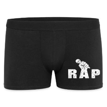 Rap Rapper Rap Musik Style - Männer Boxer Shorts - Schwarz - Vorne