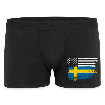 Flag Fusion: US Nordic Brush - Men's Boxer Shorts - black - Front