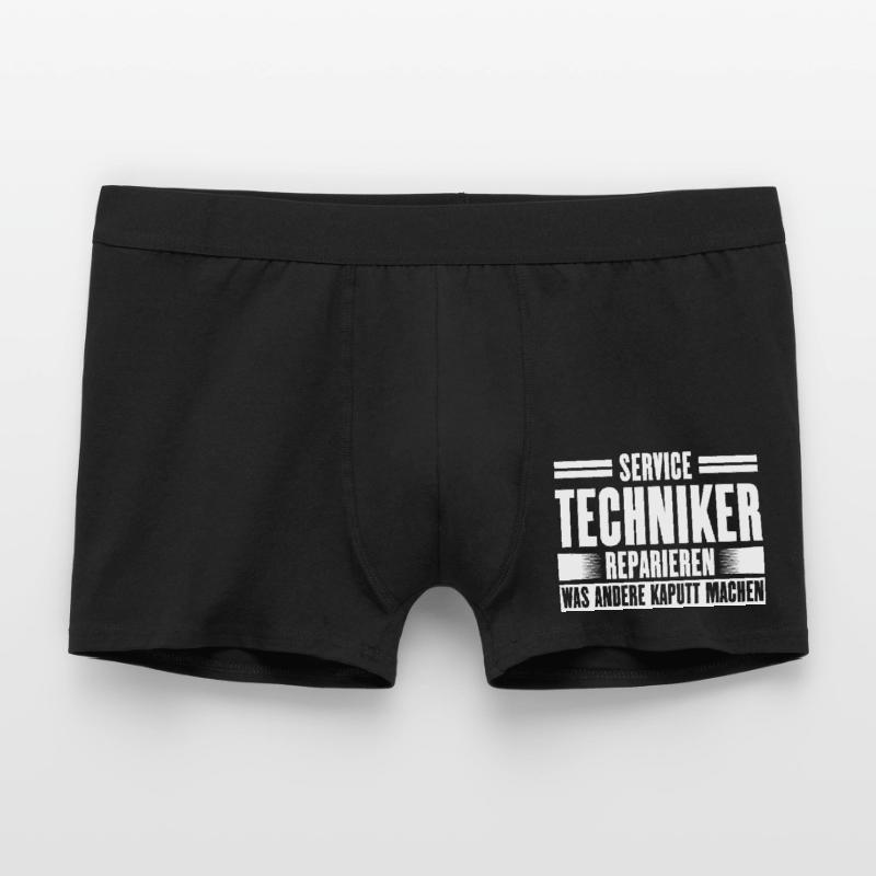 Service Technician Support Solution Slogan Service Boxer Homme