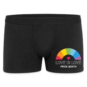 Liebe ist Liebe. Stolz-Monat. - Männer Boxer Shorts - Schwarz - Vorne