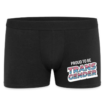 Pride Month - Stolz darauf, Transgender zu sein - Männer Boxer Shorts - Schwarz - Vorne
