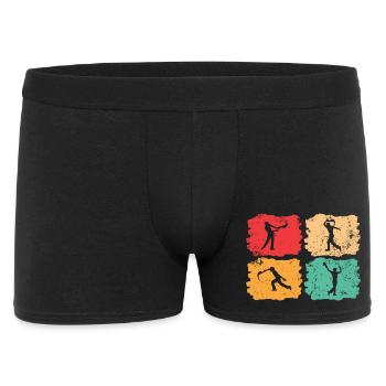Pelote basque vintage retro - Boxer Homme - noir - Devant