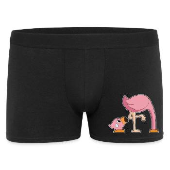 Trou de flamant rose dans le sol - Boxer Homme - noir - Devant