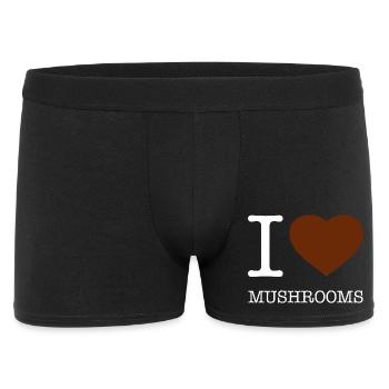 I LOVE MUSHROOMS - Men's Boxer Shorts - black - Front
