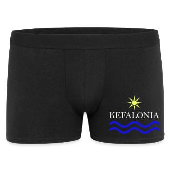 KEFALONIA-Griechenland Sonnenwasser - Männer Boxer Shorts - Schwarz - Vorne