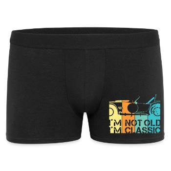funny sayings old classic car classic car logo - Men's Boxer Shorts - black - Front