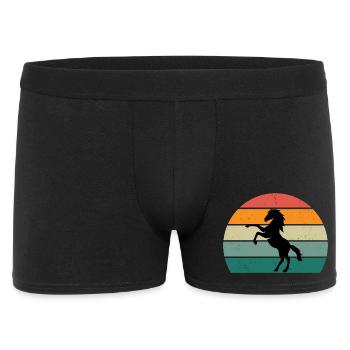 Retro Horse Silhouette Design - Men's Boxer Shorts - black - Front