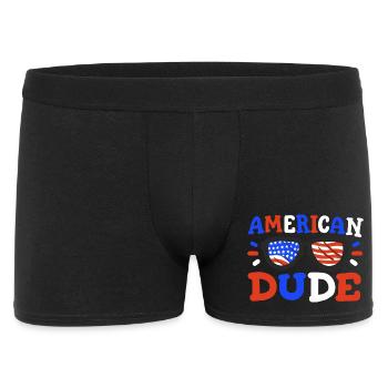 4. Juli Patriotisch Amerika - Männer Boxer Shorts - Schwarz - Vorne