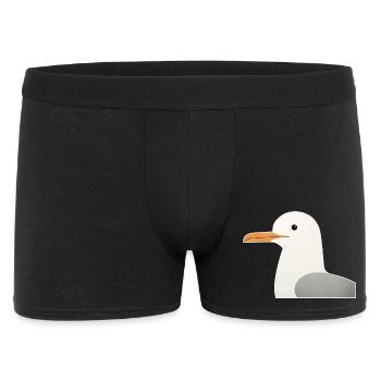 Minimalist Seagull Design Birds Animal Illustrati - Men's Boxer Shorts - black - Front