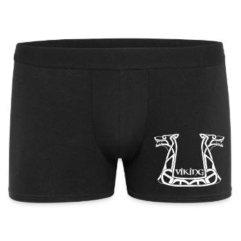 White viking dragon - Men's Boxer Shorts - black - Front