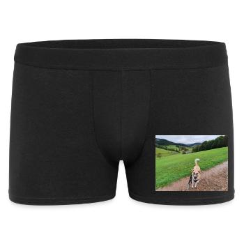 Awesome view with dog - Men's Boxer Shorts - black - Front