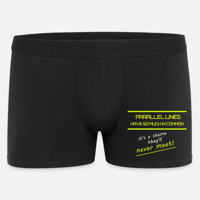 Funny Parallel Lines Math Tee - Men's Boxer Shorts - black