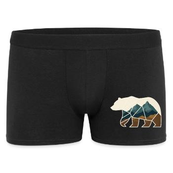 Ours Design Géométrique - Boxer Homme - noir - Devant