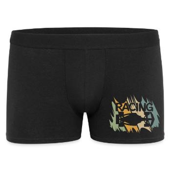Design de course de formule rétro pour les fans de sport automobile - Boxer Homme - noir - Devant